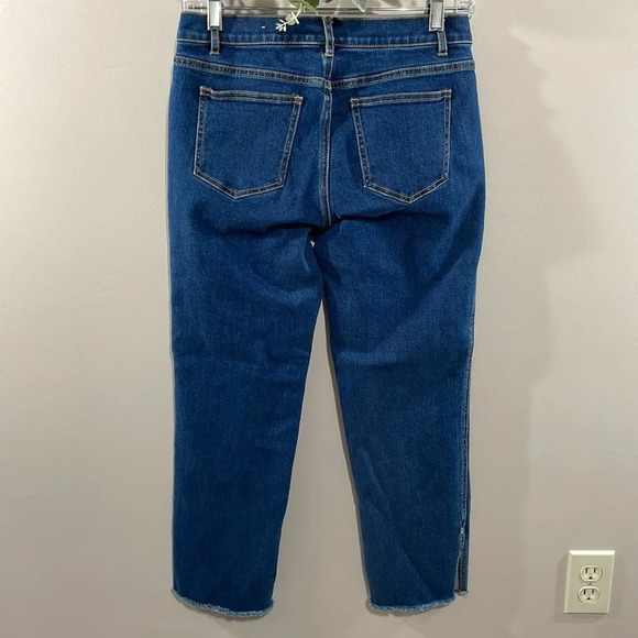 NWOT J. McLaughlin Teagan Straight Leg Side Slits Denim Jeans 2 - Picture 5 of 15